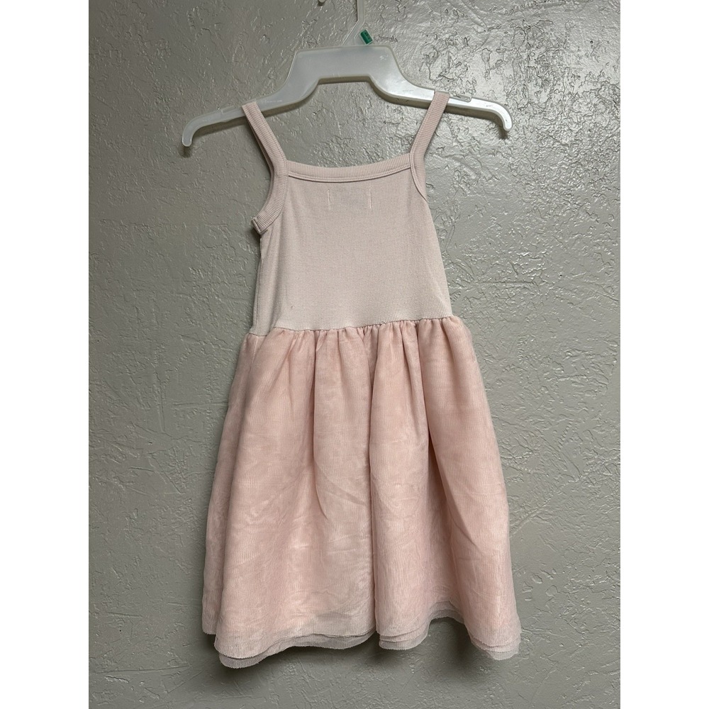 Old Navy 5T Girls Pink Sleeveless Tank Style Knit Tutu Skirt Tulle Dress